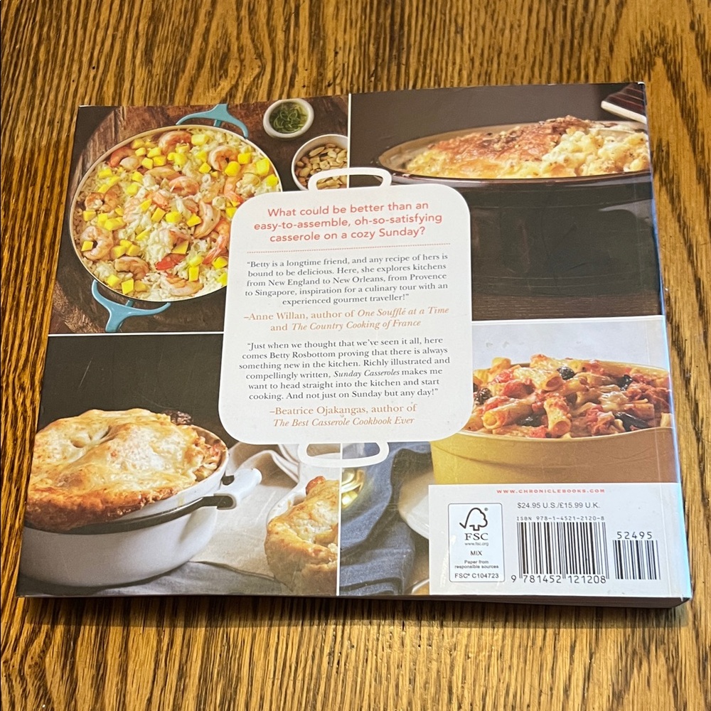 Chronicle Books Sunday Casseroles Cookbook - Warm Brown and Cream Cover
